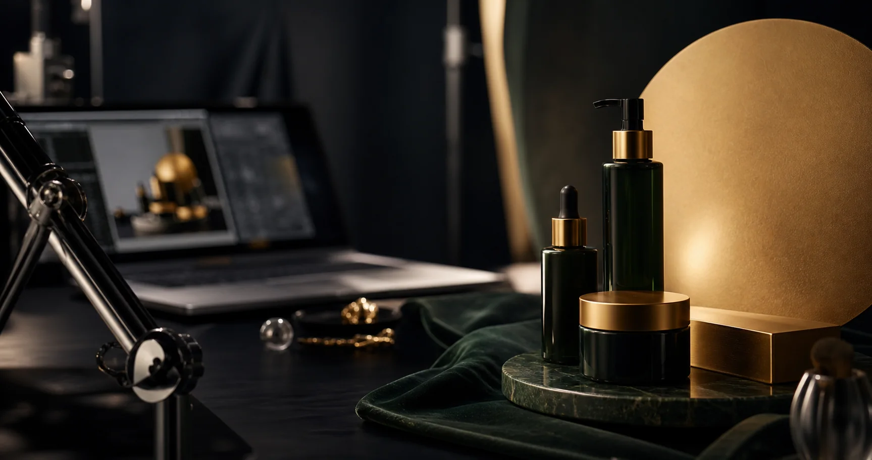 Premium product photography production setup