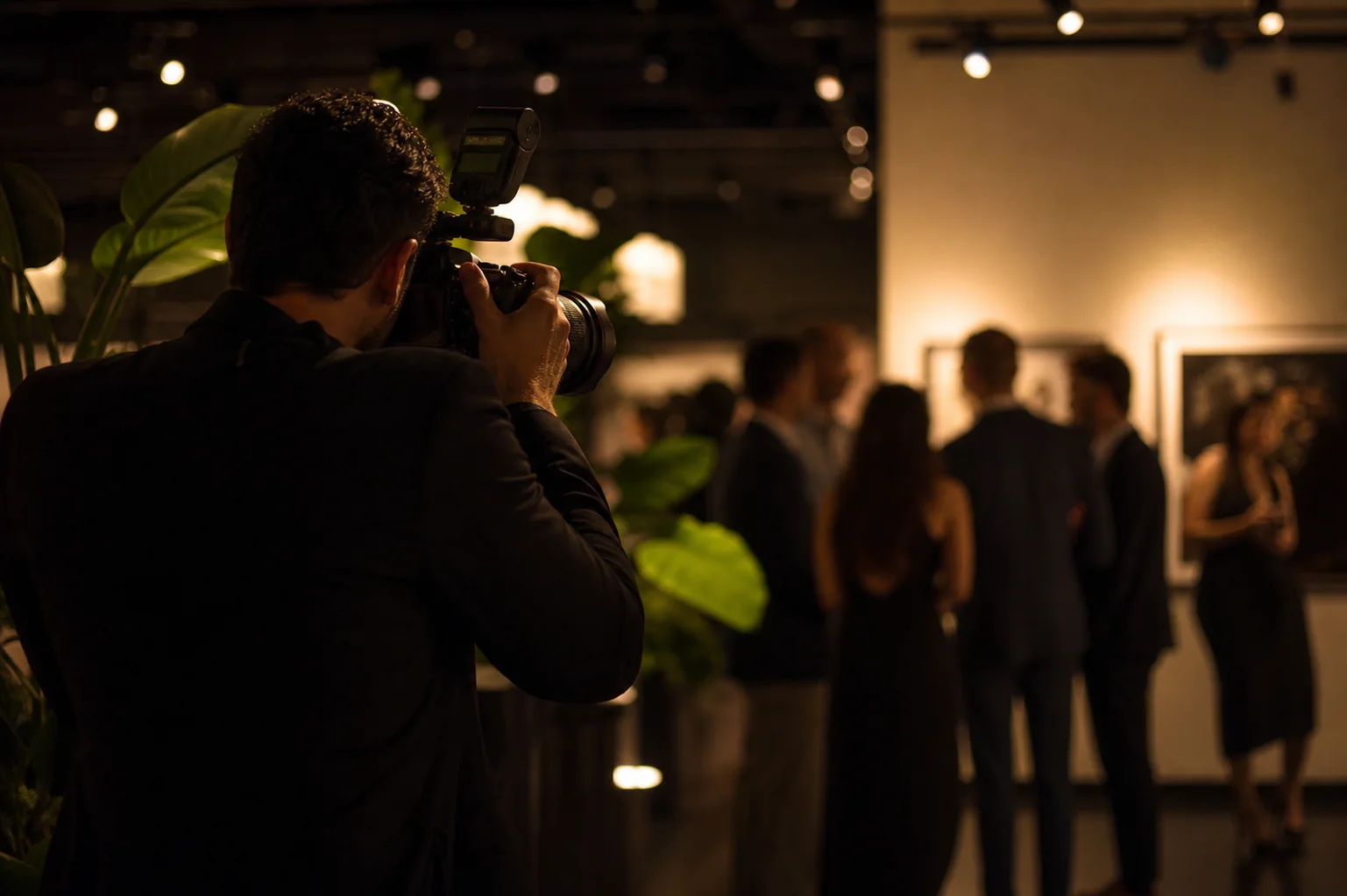 Gallery opening event photography