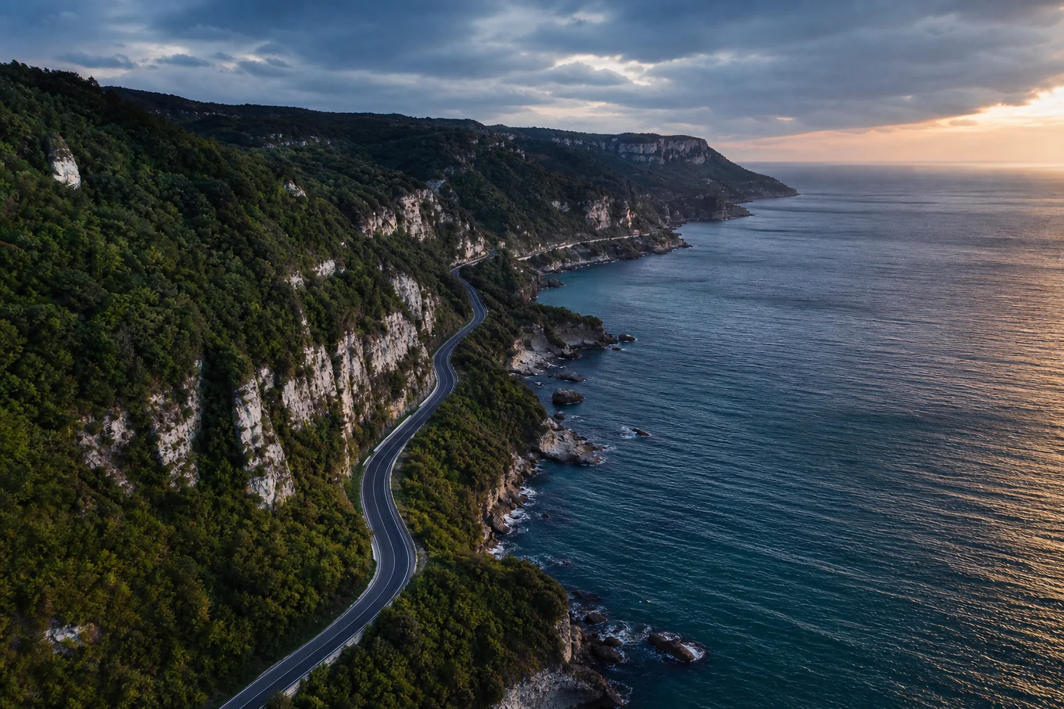 Aerial travel coastline photography